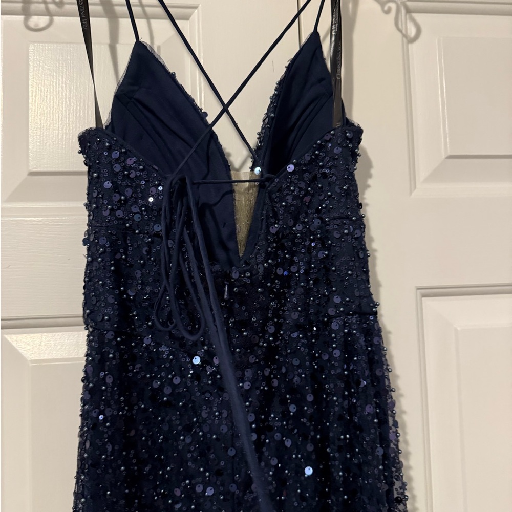 Christina Wu Midnight Sequin Jumpsuit - Picture 6 of 8